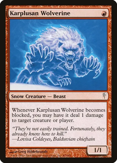 Glouton karpluséan, carte Magic CSP 87 — extension Souffle glaciaire