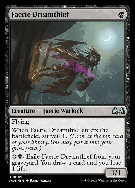 Faerie Dreamthief, Magic card WOE 89 — Wilds of Eldraine set