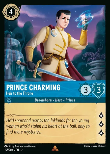 Prince Charming - Heir to the Throne, Disney Lorcana card CH2-157 — Rise of the Floodborn set