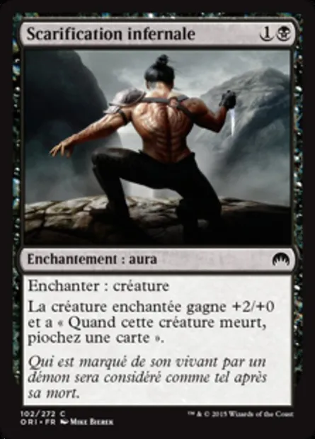 Scarification infernale, carte Magic ORI 102 — extension Magic Origines