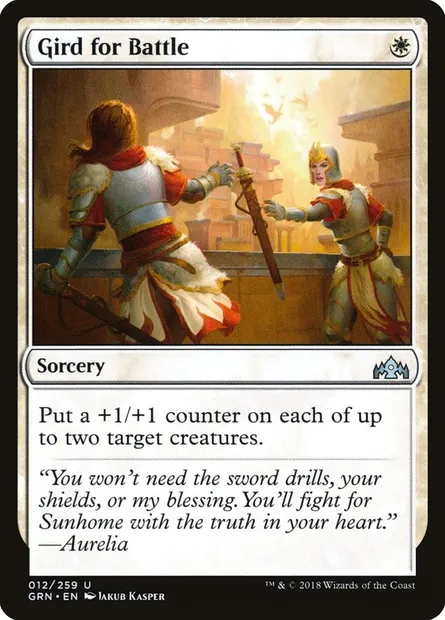 Gird for Battle, Magic card GRN 12 — Guilds of Ravnica set