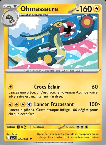 Ohmassacre, carte Pokémon BLK 032 — extension Foudre Noire
