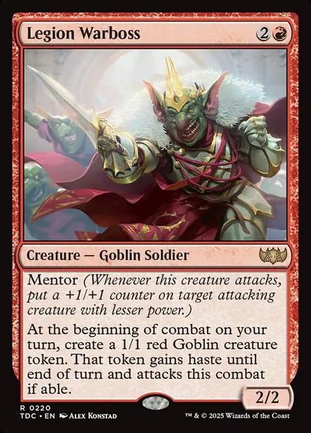 Legion Warboss, Magic card TDC 220 — Tarkir: Dragonstorm Commander set