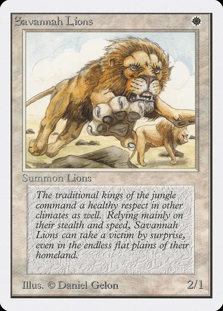 Savannah Lions, Magic card 2ED 39 — Unlimited Edition set