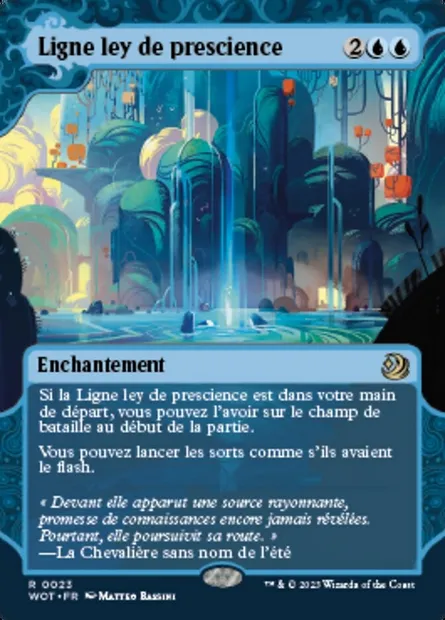 Ligne ley de prescience, carte Magic WOT 23 — extension Wilds of Eldraine: Enchanting Tales