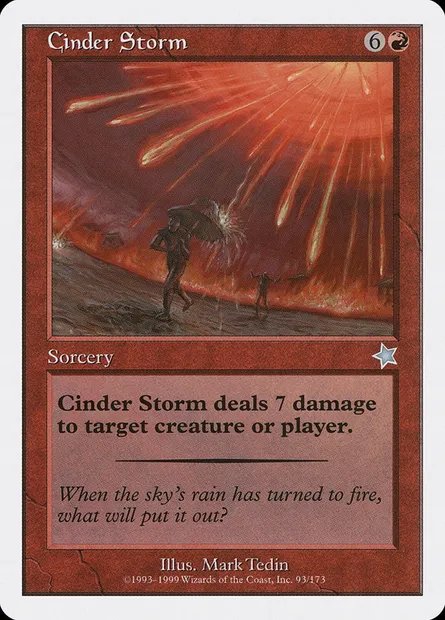 Cinder Storm, Magic card S99 93 — Starter 1999 set