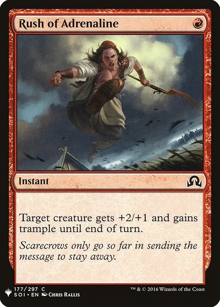 Afflux d'adrénaline, carte Magic PLST SOI-177 — extension The List