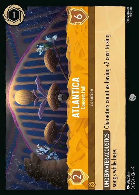 Atlantica - Concert Hall, Disney Lorcana card CH9-034 — Fabled set