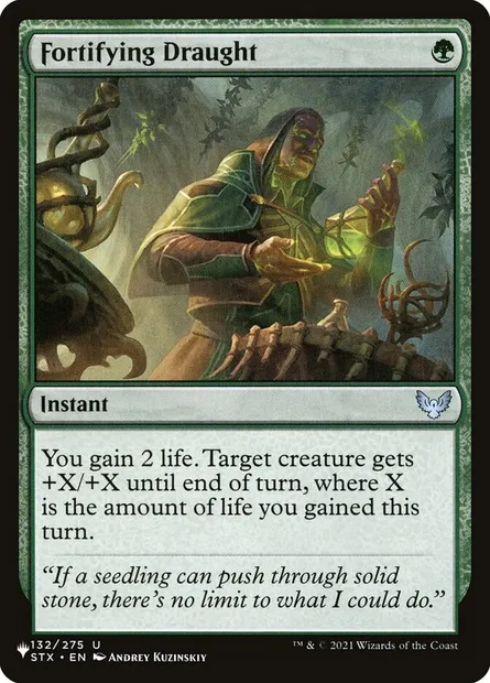 Fortifying Draught, Magic card PLST STX-132 — The List set