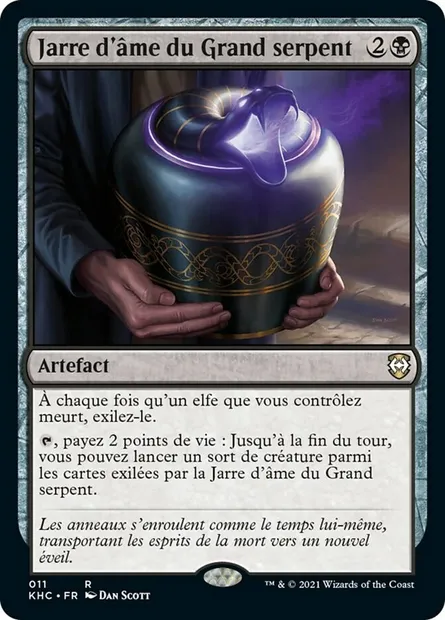 Jarre d'âme du Grand serpent, carte Magic KHC 11 — extension Kaldheim Commander