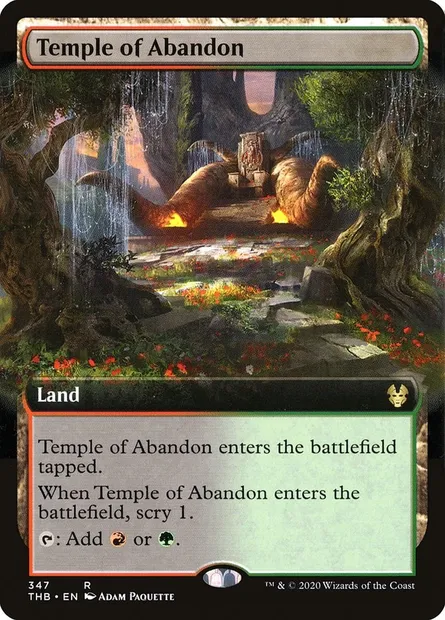 Temple of Abandon, Magic card THB 347 — Theros Beyond Death set