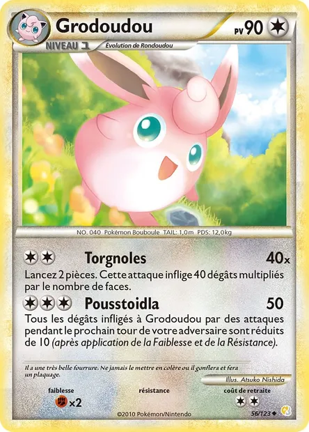Grodoudou, carte Pokémon HS 56 — extension HeartGold SoulSilver