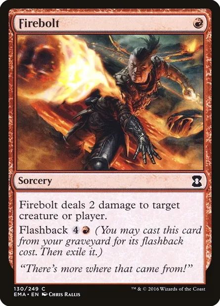 Firebolt, Magic card EMA 130 — Eternal Masters set