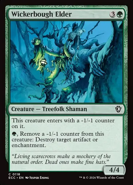Wickerbough Elder, Magic card ECC 118 — Lorwyn Eclipsed Commander set