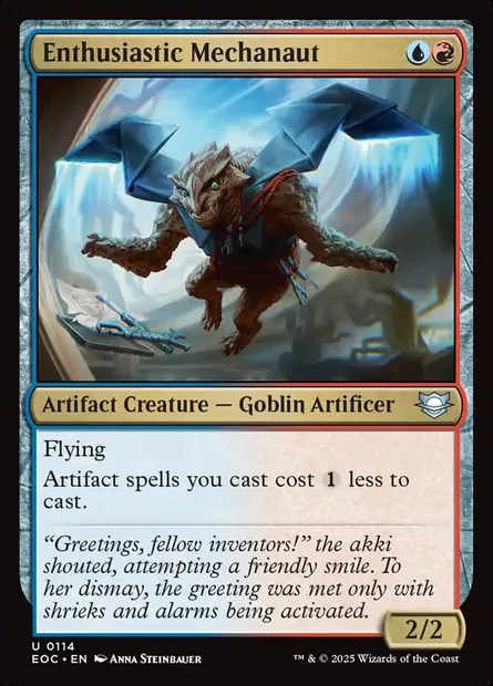 Enthusiastic Mechanaut, Magic card EOC 114 — Edge of Eternities Commander set