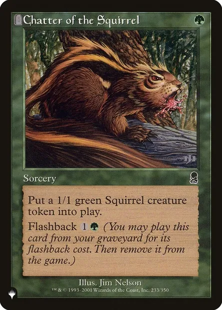 Chatter of the Squirrel, Magic card PLST ODY-233 — The List set