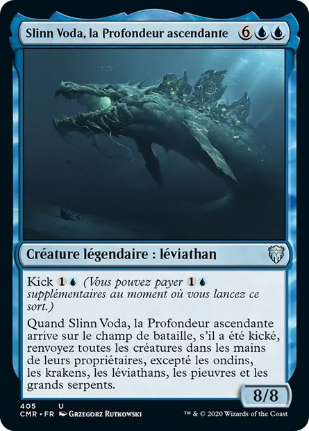 Slinn Voda, la Profondeur ascendante, carte Magic CMR 405 — extension Commander Legends