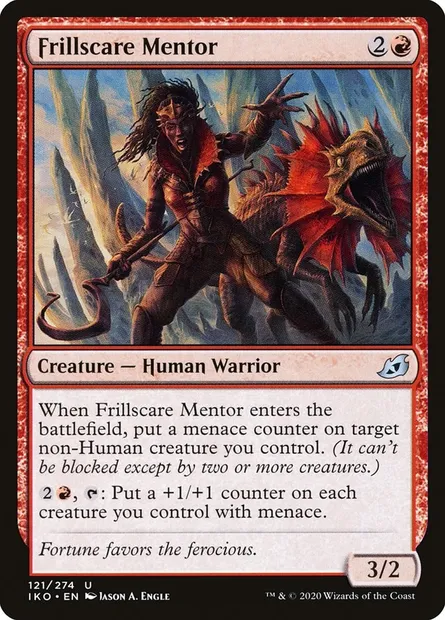 Frillscare Mentor, Magic card IKO 121 — Ikoria: Lair of Behemoths set