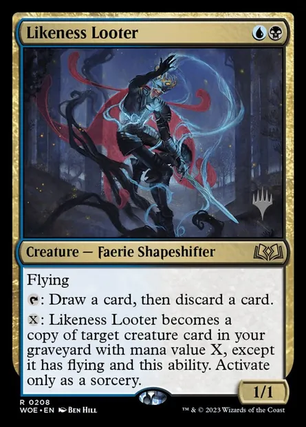 Détrousseur d'apparence, carte Magic PWOE 208p — extension Wilds of Eldraine Promos