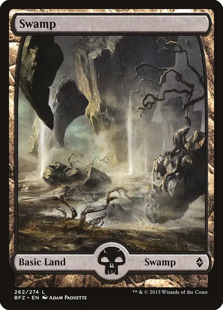 Swamp, Magic card BFZ 262 — Battle for Zendikar set