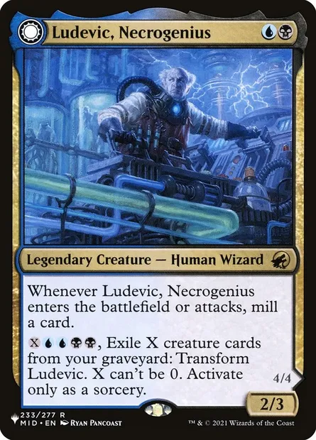 Ludevic, Necrogenius // Olag, Ludevic's Hubris, Magic card PLST MID-233 — The List set