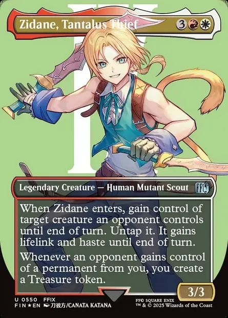 Zidane, Tantalus Thief, Magic card FIN 550 — Final Fantasy set