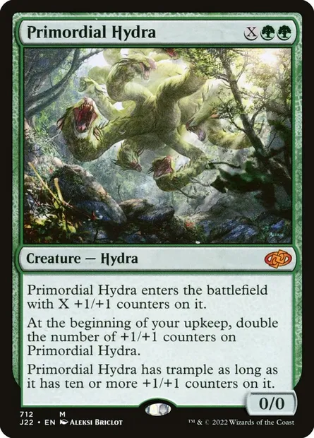 Primordial Hydra, Magic card J22 712 — Jumpstart 2022 set