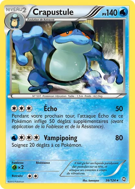 Crapustule, carte Pokémon DRX 36 — extension Dragons Éxaltés