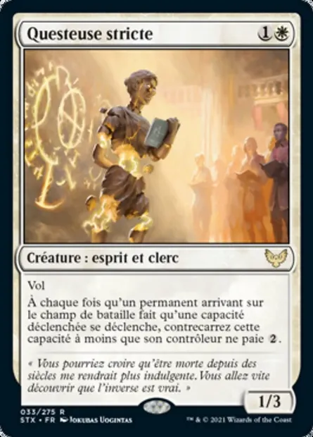 Questeuse stricte, carte Magic STX 33 — extension Strixhaven: l'Académie des Mages