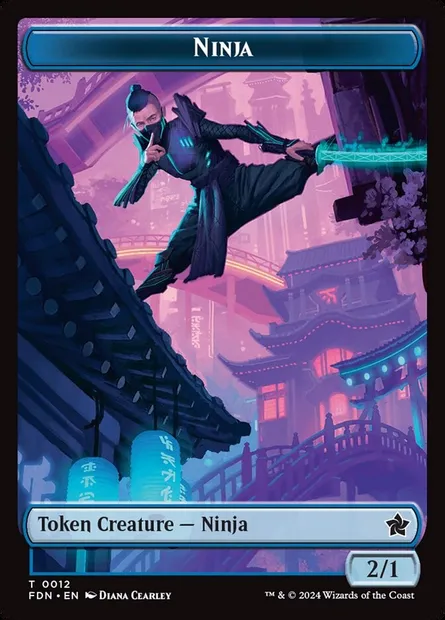 Ninja, carte Magic TFDN 12 — extension Foundations Tokens