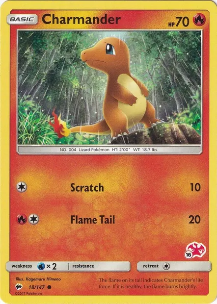 Charmander, Pokémon card BA20 018c-16 — Battle Academy 2020 set