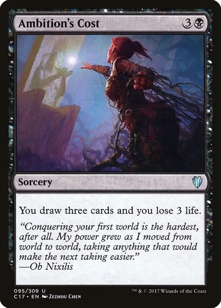 Ambition's Cost, Magic card C17 95 — Commander 2017 set