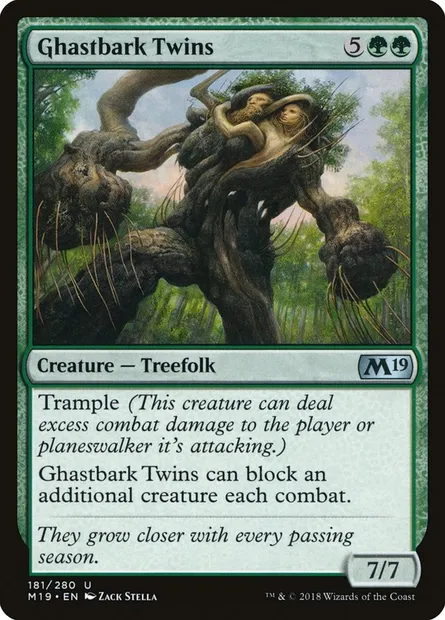Ghastbark Twins, Magic card M19 181 — Core Set 2019 set