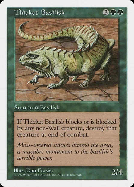 Thicket Basilisk, Magic card 5ED 331 — Fifth Edition set