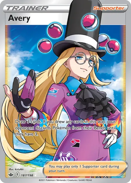 Avery, Pokémon card CRE 187 — Chilling Reign set