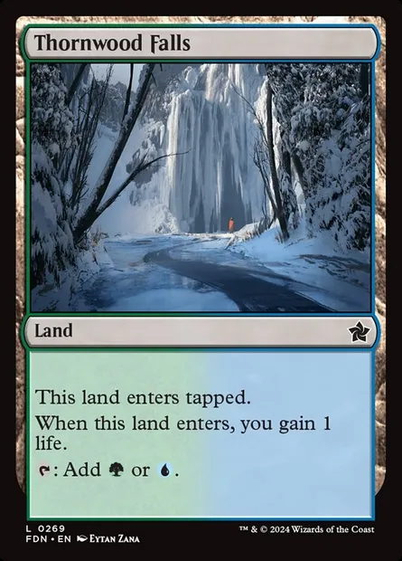Thornwood Falls, Magic card FDN 269 — Foundations set