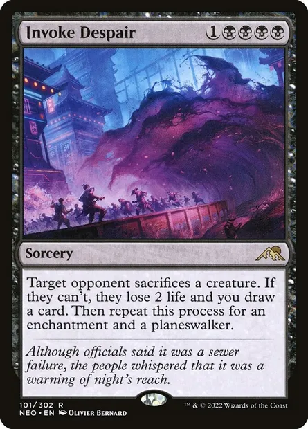 Invoke Despair, Magic card NEO 101 — Kamigawa: Neon Dynasty set