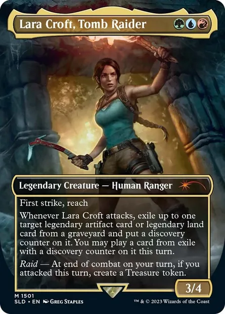 Lara Croft, Tomb Raider, Magic card SLD 1501 — Secret Lair Drop set