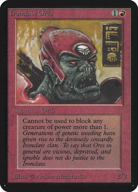 Ironclaw Orcs, Magic card LEA 159 — Limited Edition Alpha set