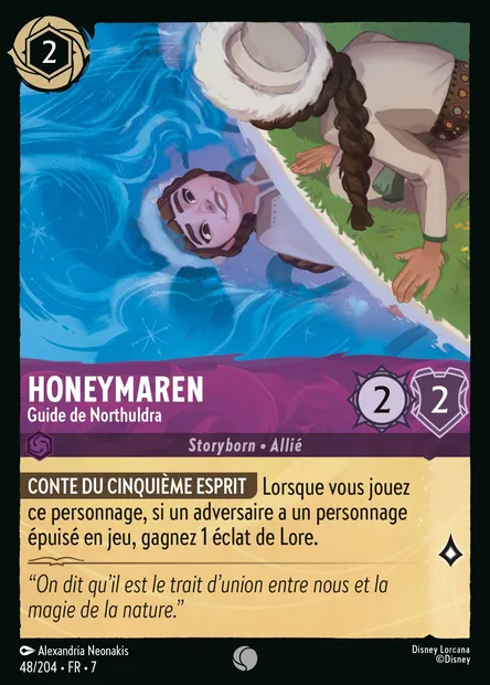 Honeymaren - Guide de Northuldra, carte Disney Lorcana CH7-048 — extension L'île d'Archazia