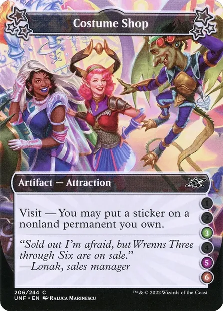 Costume Shop, Magic card UNF 206e — Unfinity set