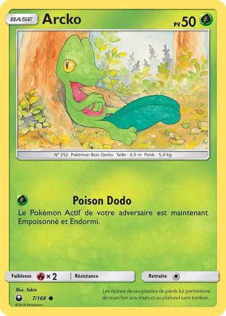 Arcko, carte Pokémon CES 7 — extension Tempête Céleste