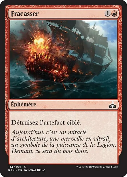 Fracasser, carte Magic RIX 114 — extension Les combattants d'Ixalan
