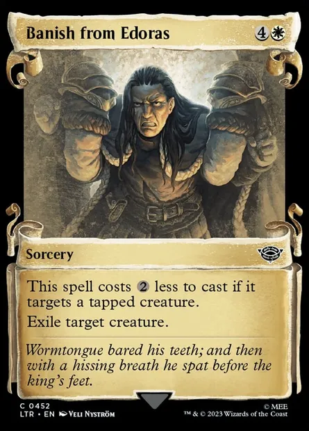 Bannir d'Edoras, carte Magic LTR 452 — extension Le Seigneur des Anneaux : chroniques de la Terre du Milieu