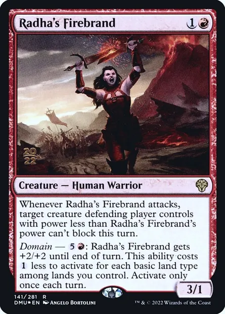 Radha's Firebrand, Magic card PDMU 141s — Dominaria United Promos set