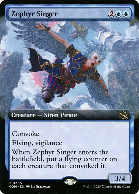 Zephyr Singer, Magic card MOM 355 — March of the Machine set