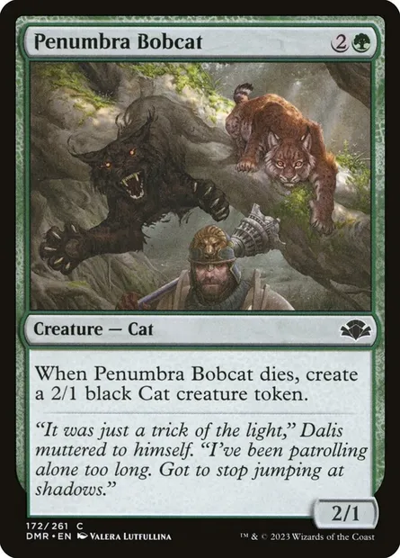 Penumbra Bobcat, Magic card DMR 172 — Dominaria Remastered set