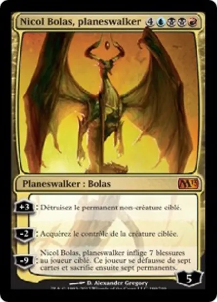 Nicol Bolas, planeswalker, carte Magic M13 199 — extension Magic 2013