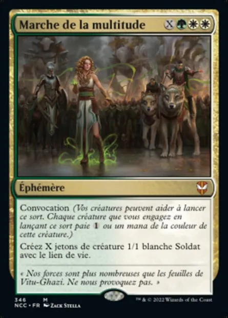 Marche de la multitude, carte Magic NCC 346 — extension New Capenna Commander