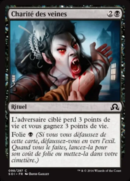 Charité des veines, carte Magic SOI 98 — extension Ténèbres sur Innistrad